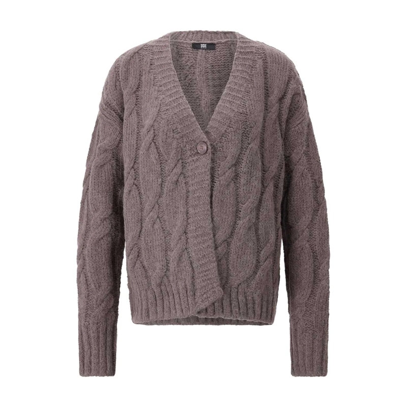 Riani Strickjacke Strickjacke aus Woll-Mix Braun