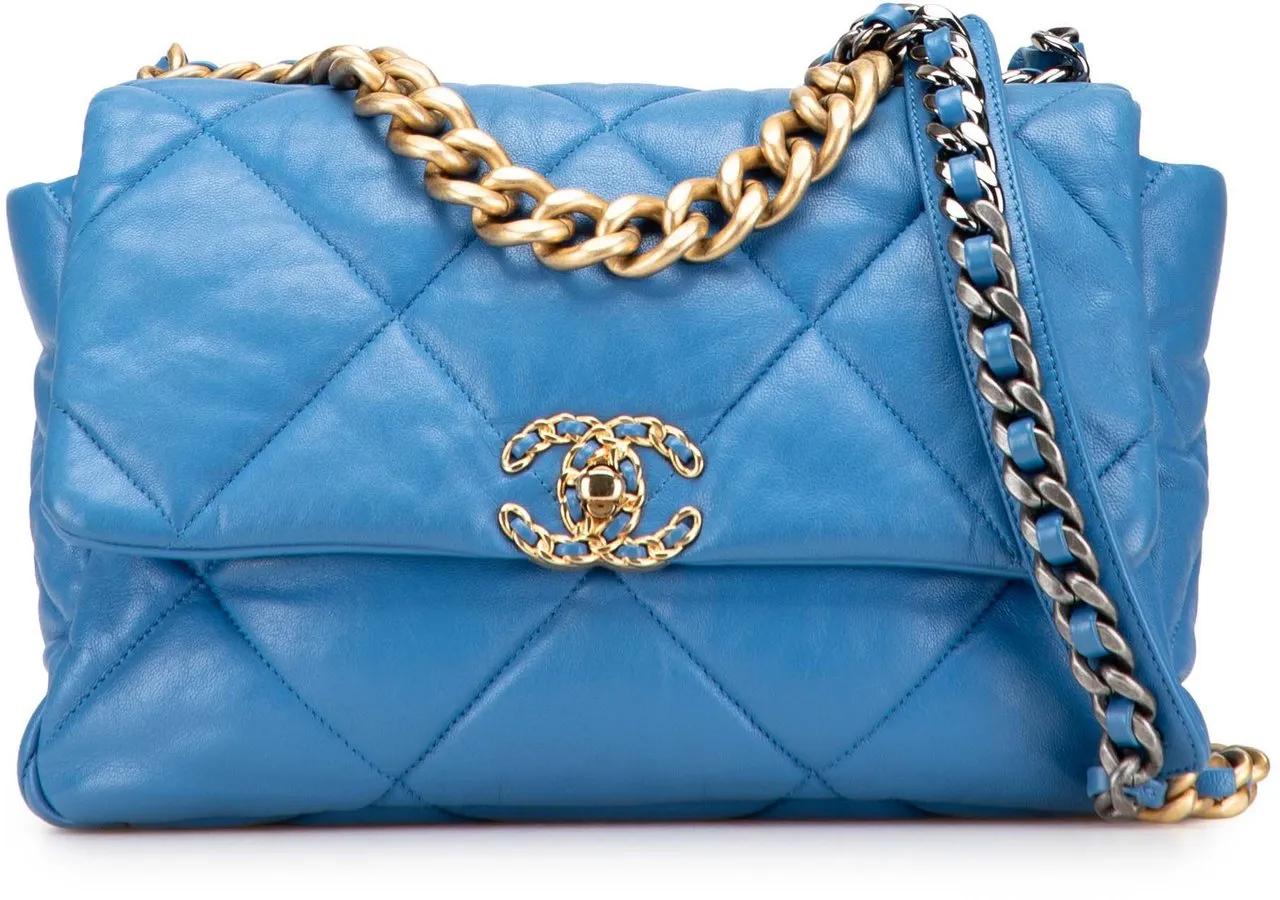 Chanel Hobo Bags - Large Lambskin 19 Flap - Gr. unisize - in Blau - für Damen
