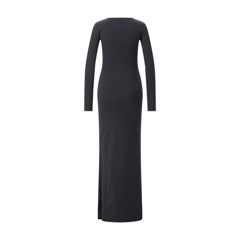 Casablanca Maxikleid Kleid aus Baumwoll-Mix schwarz(Image 2)