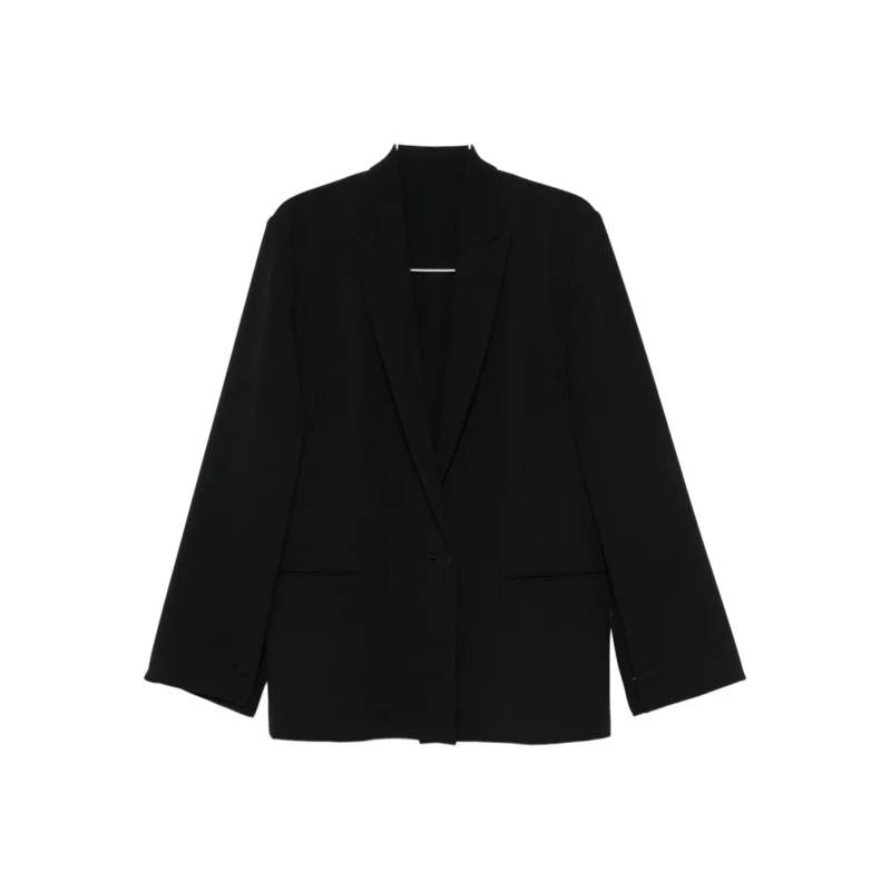 Alberta Ferretti Blazer Tailored Black Jacket With Boxy Silhouette Black