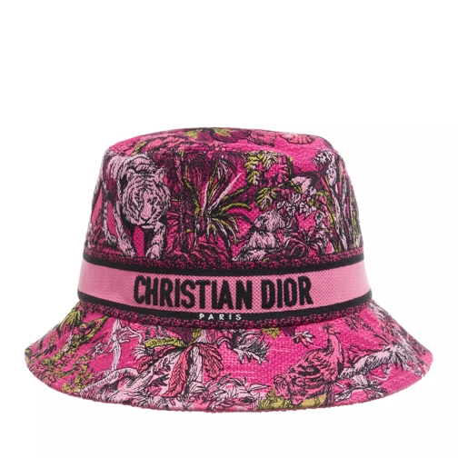 Christian Dior D Bobby Toile Hat Fuchsia Fischerhut