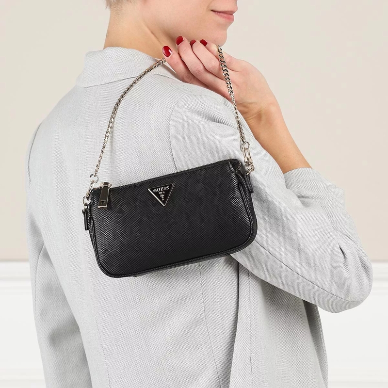 Guess Crossbody Bag Alexie Double Pouch Crossbody Black(Image 4)