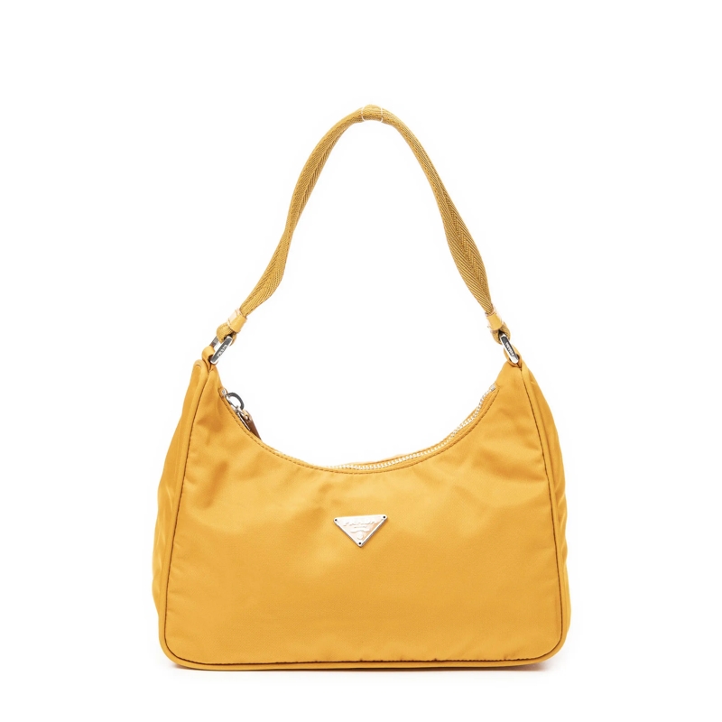 Prada Crossbody Bag Vintage Mini Zip Hobo hellorange