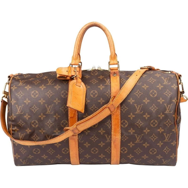 Louis Vuitton Tote Louis Vuitton Canvas Monogram Keepall 45 Bandoulie braun