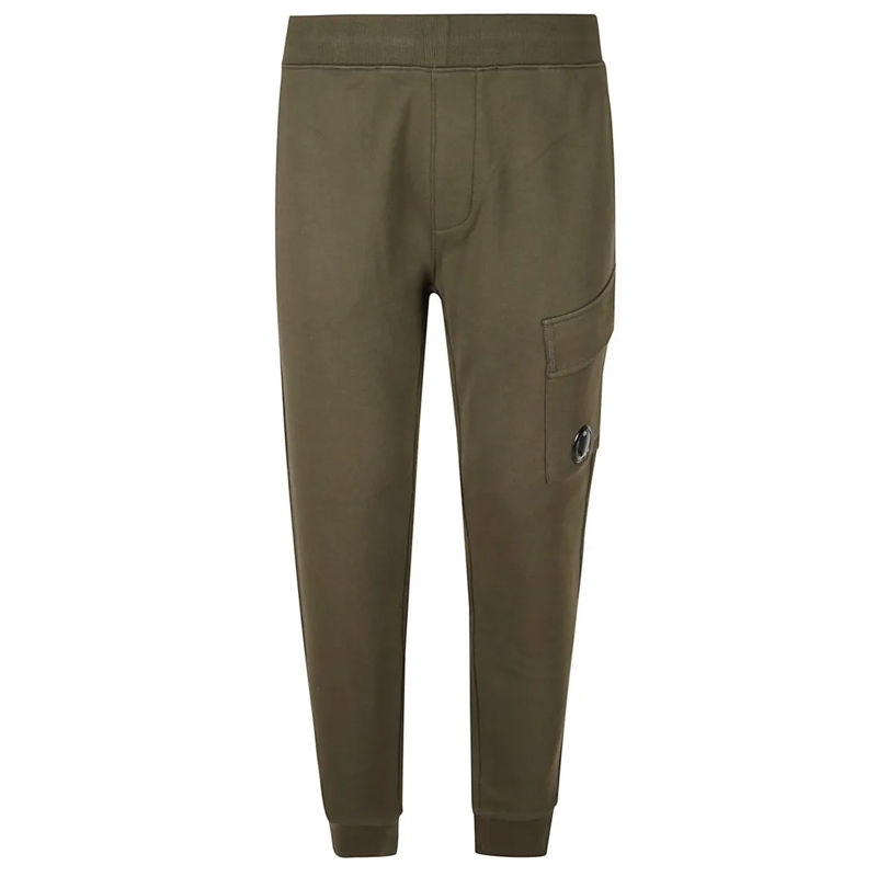CP Company Anzugshose Tapered Olive Green Trousers With Cargo Pocket Grey