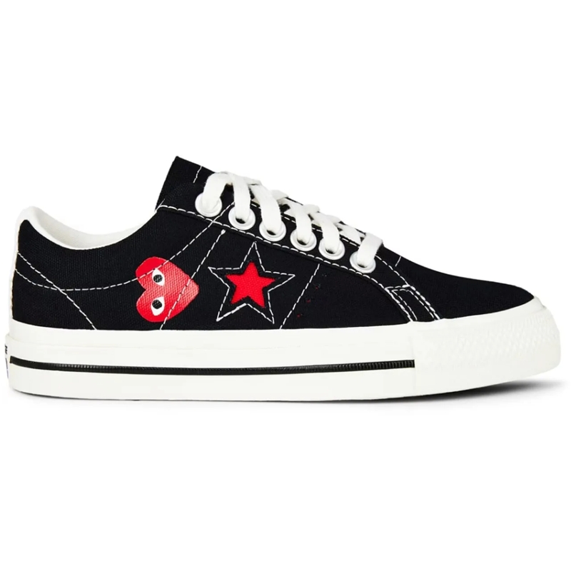 Comme des Garcons Low-Top-Sneaker Comme Des Garcons Play X Converse One Star Ox Snea schwarz