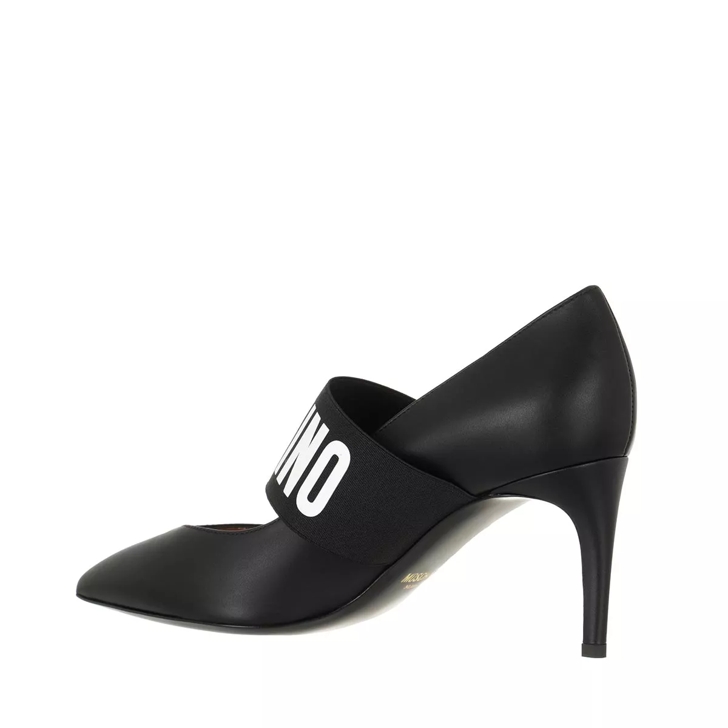 Moschino Scarpad Re Mh64/75 Vitello Nero | Pump 