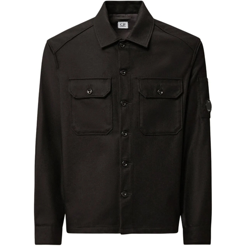 CP Company Legeres Oberteil Overshirt zwart schwarz