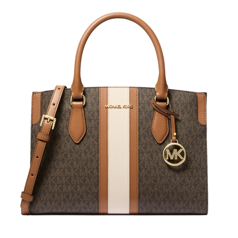 MICHAEL Michael Kors Satchel Becca Md Satchel Brn/Acorn