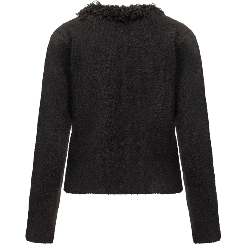 Salvatore Ferragamo  Cardigan Nero con Frange Ferragamo schwarz(Image 2)