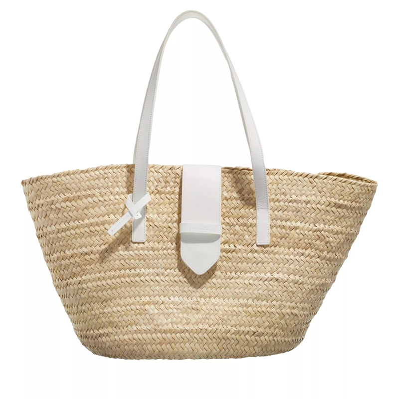 Espadrij l’originale Basket Bag Palm Basket Luxe Buckle Blanc