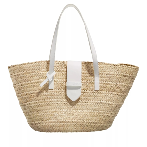 Espadrij l’originale Palm Basket Luxe Buckle Blanc Basket Bag