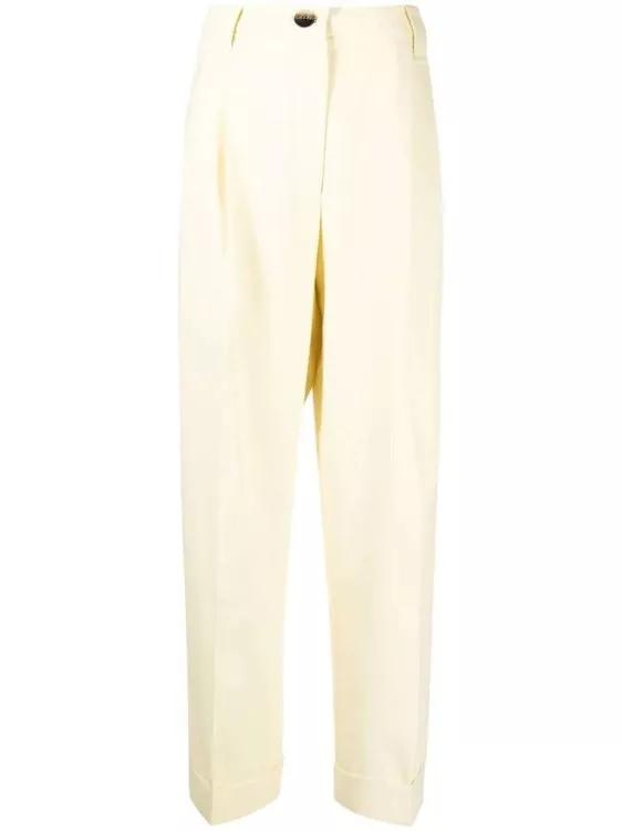 GANNI - High-Rise Tailored Trousers - Größe 38 - yellow