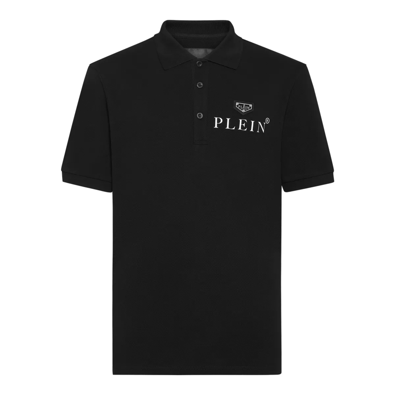 Philipp Plein Top Poloshirt Iconic Plein schwarz
