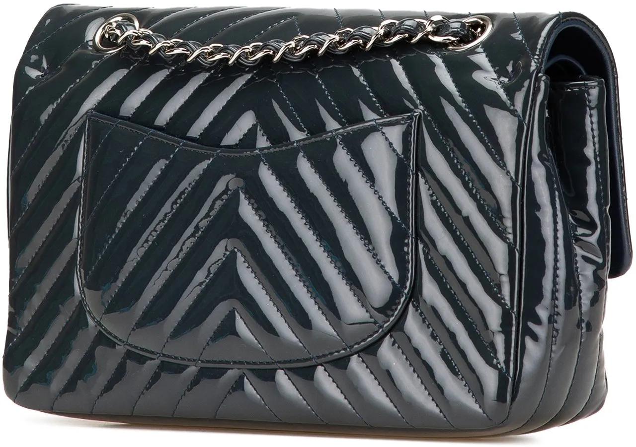Thumbnail - Chanel Hobo Bags - 2015-2016 Medium Classic Chevron Patent Double Fla - Gr. unisize - in Blau - für Damen