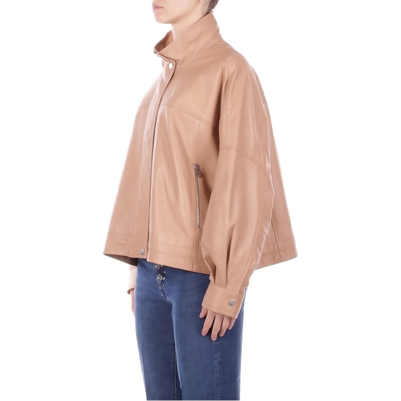 Pinko Lederjacke Coats Beige beige