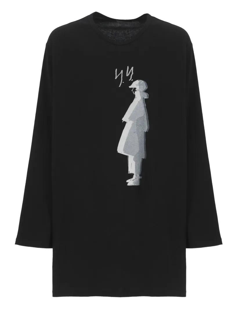 Thumbnail - Yohji Yamamoto - Black Cotton T-Shirt - Größe M - schwarz