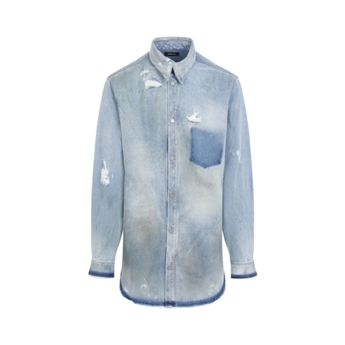 Egonlab Denim Overshirt Blue Hemden