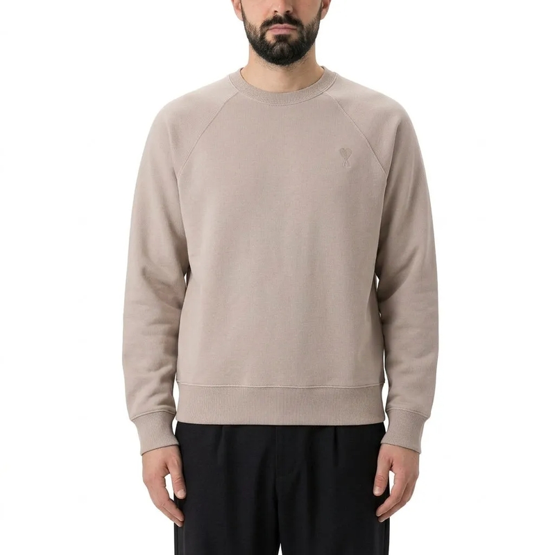 AMI Paris  Sweatshirt aus Baumwolle beige(Image 3)