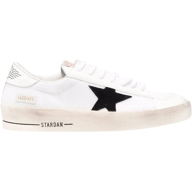 Golden Goose Low-Top-Sneaker Stardan Net Upper Shiny Leather Toe And Heel Suede Grey(Image 3)