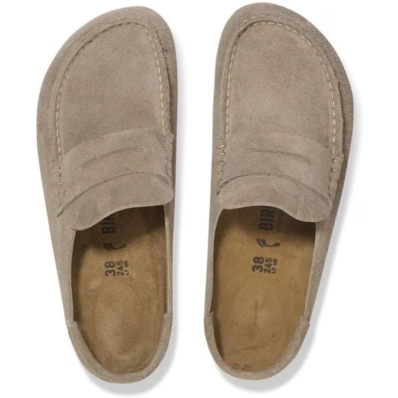 Birkenstock Mocassin Neutral Soft Suede Slip-On Sandals With Penny Stra Neutrals(Image 3)