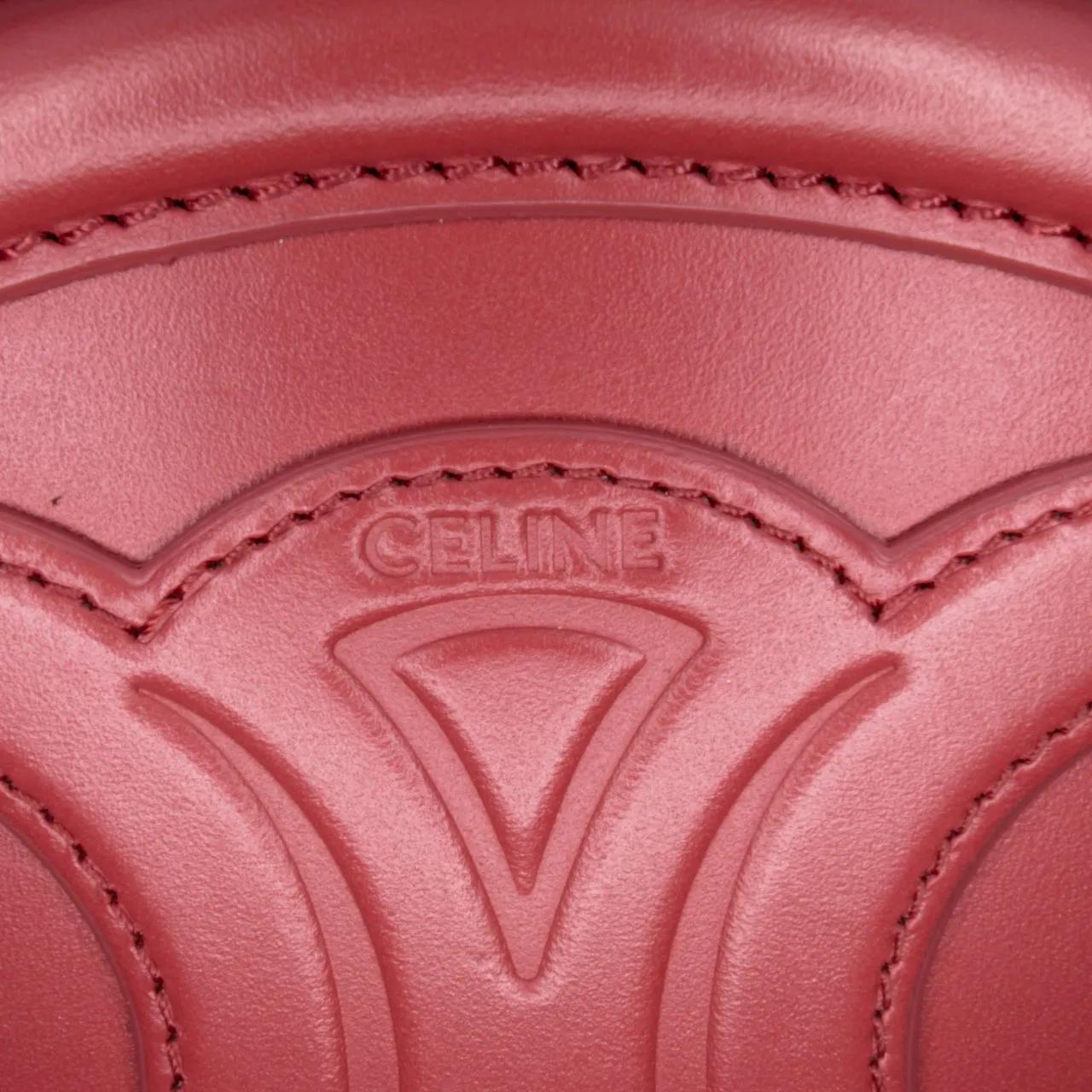 Thumbnail - Celine Hobo Bags - Small Calfskin Cuir Triomphe Oval Crossbody - Gr. unisize - in Rot - für Damen