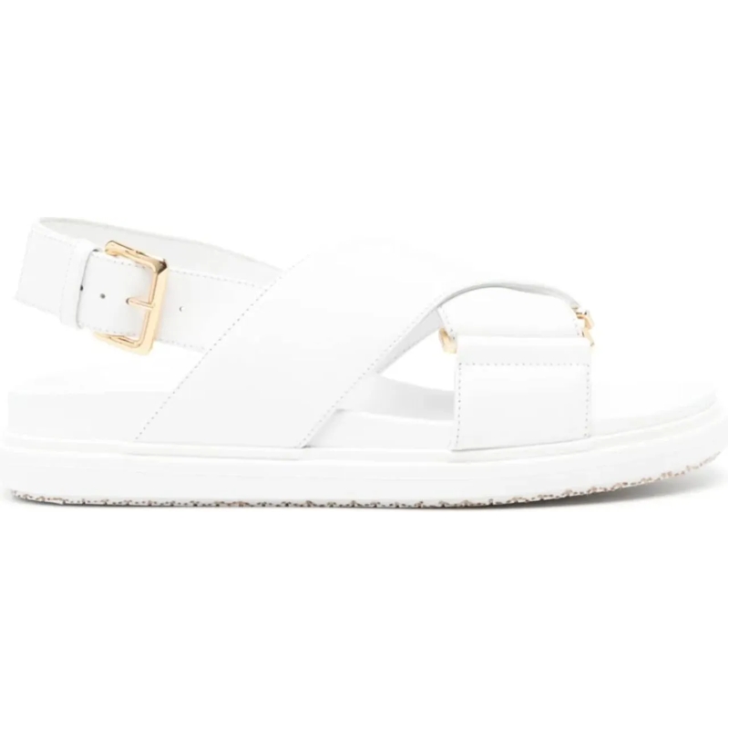 Marni Sandalen Fussbett Criscross Sandal White weiß