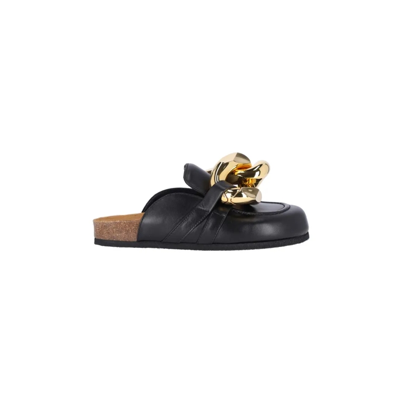 J.W.Anderson Mules Black Leather Catena Mules Black