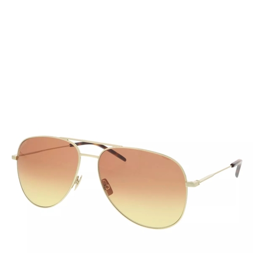 Saint Laurent CLASSIC 11-053 59 Sunglasses Unisex Metal Gold Lunettes de soleil