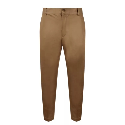 Maison Kitsune  Straight Leg Trousers Brown