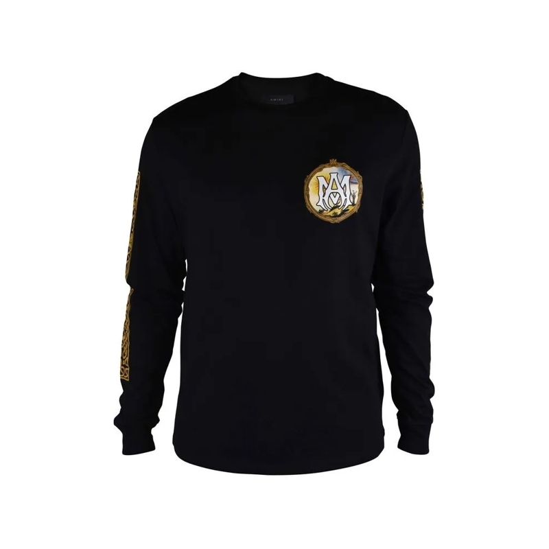 Amiri Top met lange mouwen Graphic Print Long-Sleeve Cotton T-Shirt Black