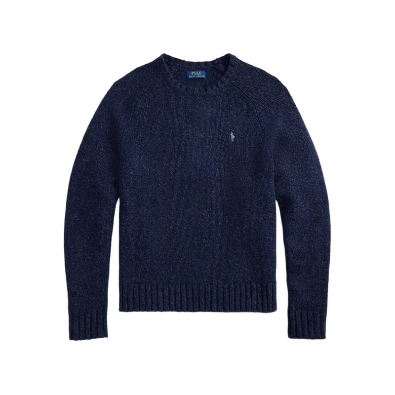 Polo Ralph Lauren Pullover Textured Navy Knitted Sweater Black