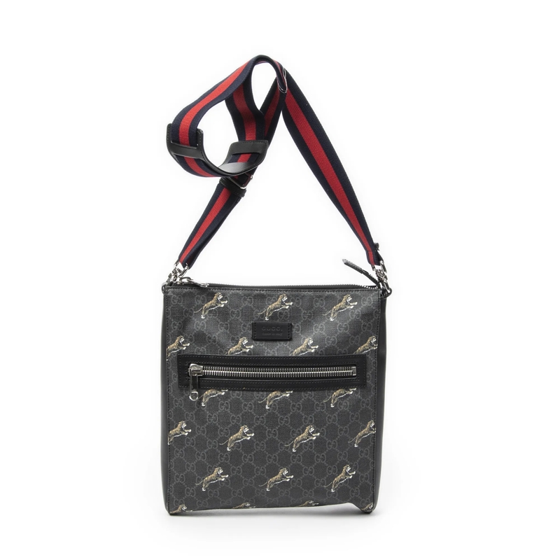 Gucci Crossbody Bag Tigers GG Square Messenger  schwarz