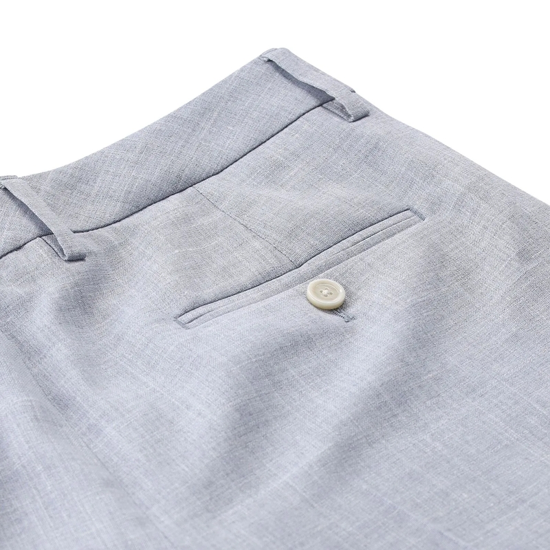 Lardini  Stoffhose aus Wolle, Seide & Leinen blau(Image 4)