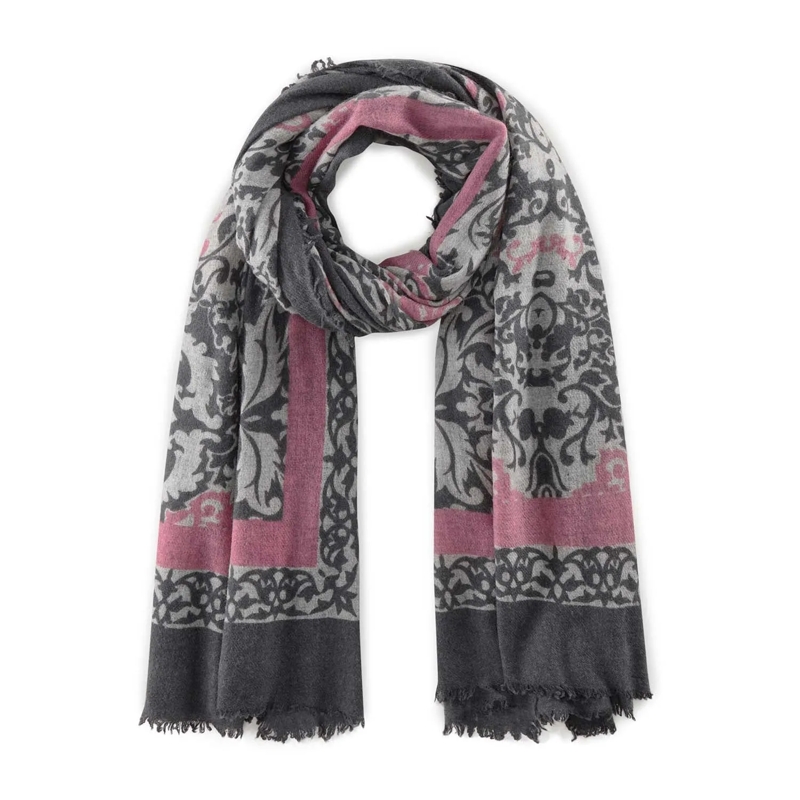 Codello Lichtgewicht Sjaal Schal aus Kaschmir-Mix Grau