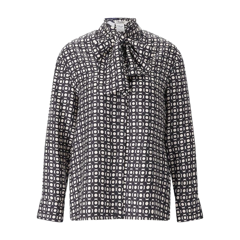 S Max Mara Bluse Seidenbluse Vittoria schwarz