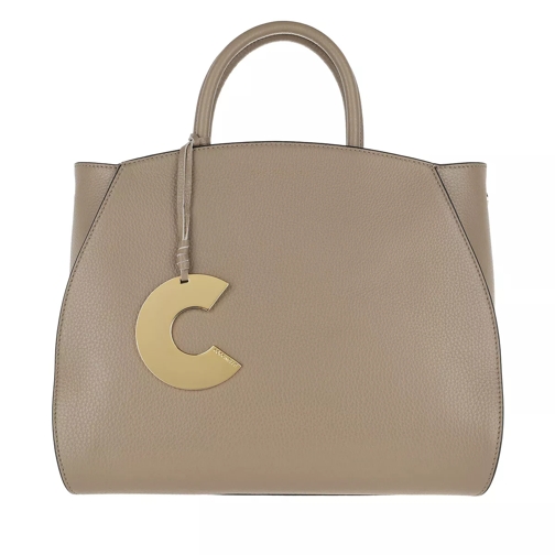 Coccinelle Concrete Handle Bag Taupe Draagtas