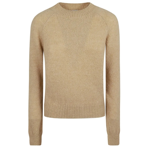 Dries Van Noten Pullover Texas Wool Sweater With Crew Neck And Ribbed Knit  Brown