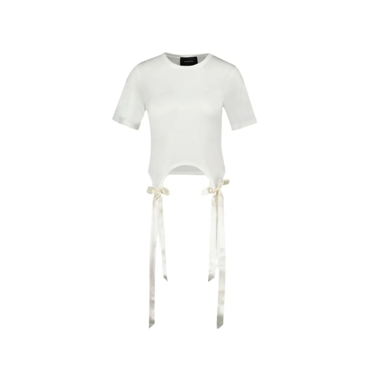 Simone Rocha Bow Tails Easy T-Shirt - Cotton - White White