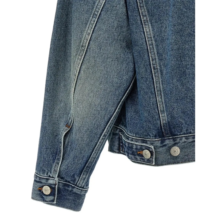 MM6 Maison Margiela Cut-Out Denim Jacket Blue | Jeans-Jacken