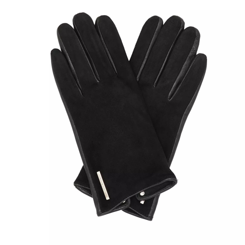 Ted Baker Wxo Arlett Suede Whipstitch Detail Glove Black Handschuh