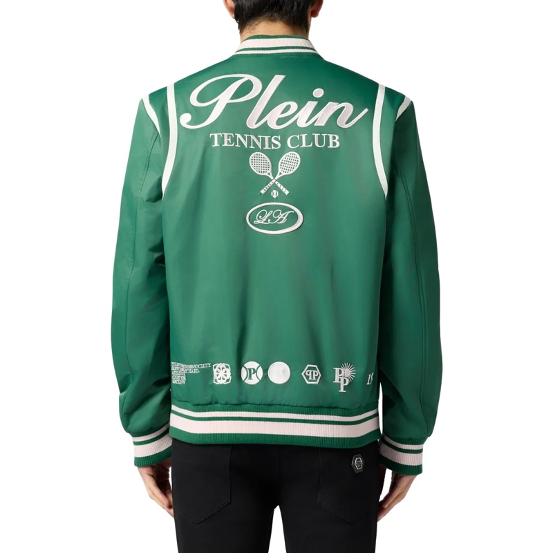 Philipp Plein Daunenjacke College Bomber Tennis Club grün(Image 2)