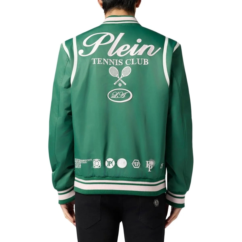 Philipp Plein Blouson College Bomber Tennis Club grün(Image 4)
