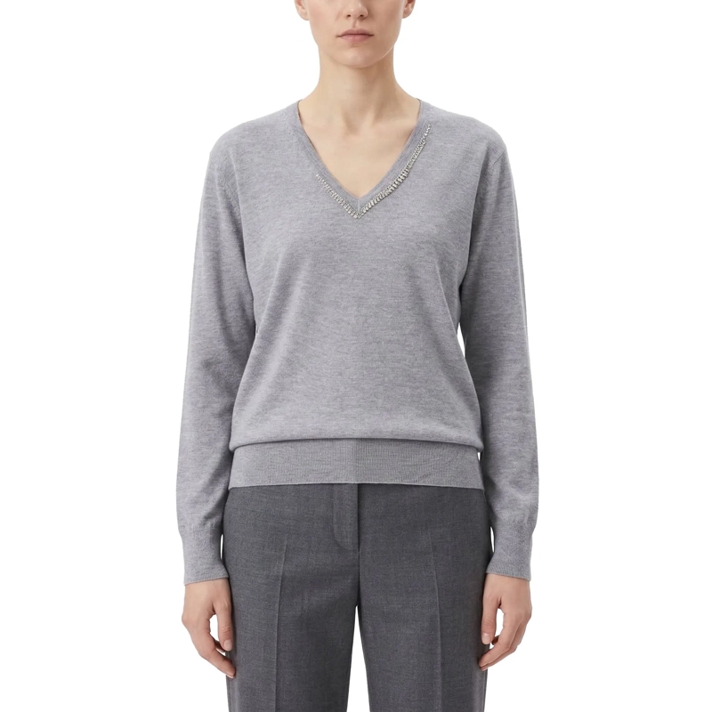 Dries Van Noten Pull Pullover aus Wolle grau(Image 2)