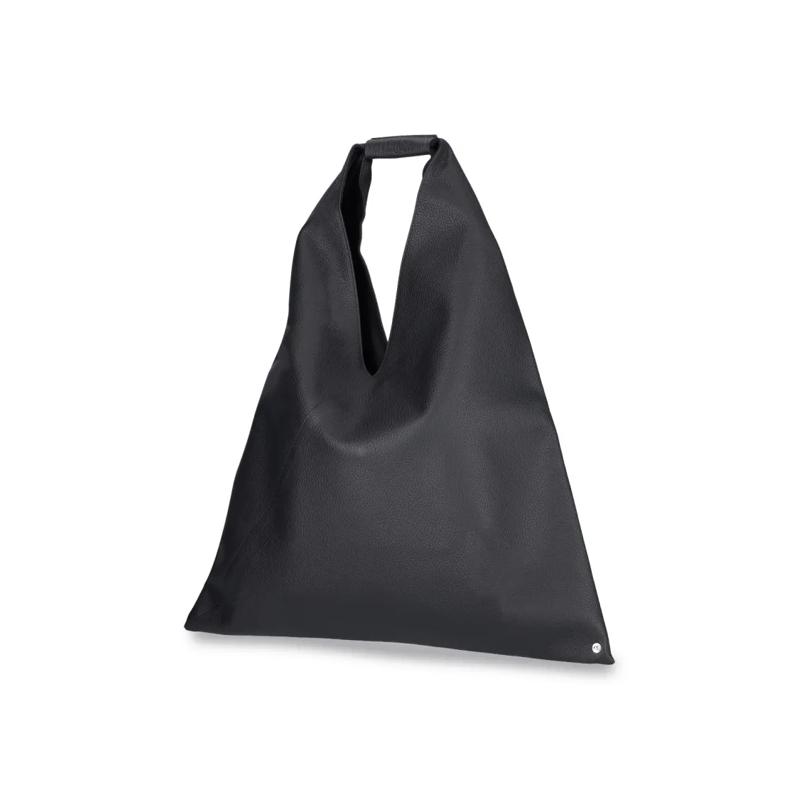 MM6 Maison Margiela Schultertasche "Japanese" Tote Bag, In Black Calfskin Black