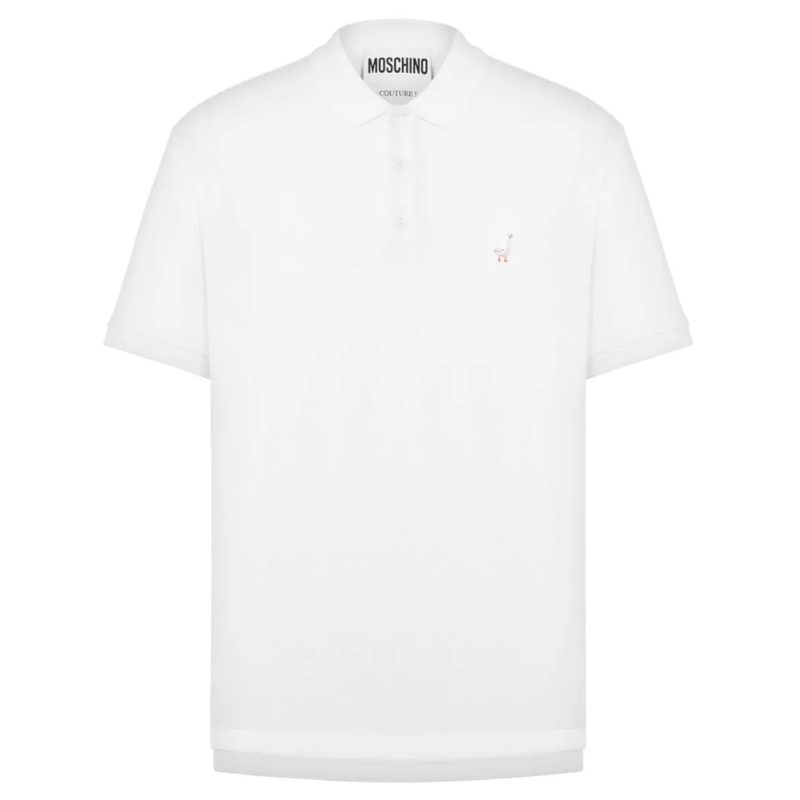 Moschino Polohemd White Cotton Polo Shirt White