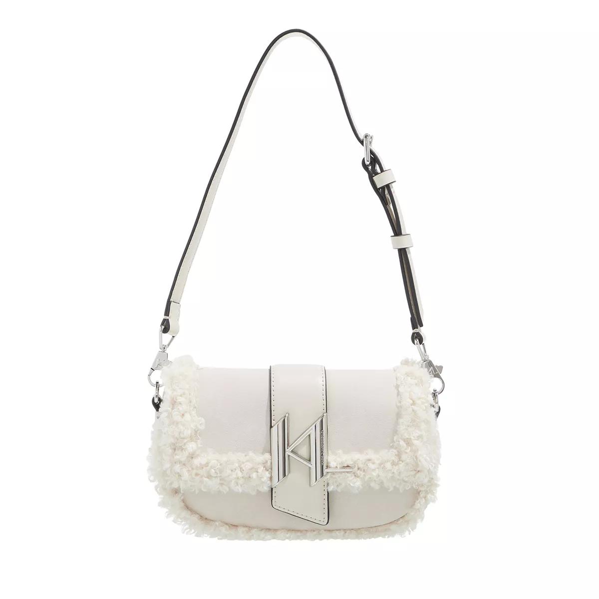 Karl Lagerfeld Crossbody Bags - K/Saddle Sp Sm Shb Suede Shear - Gr. unisize - in Creme - für Damen