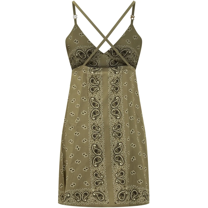 Palm Angels Midikleid Abito con Fantasia Paisley grün(Image 2)