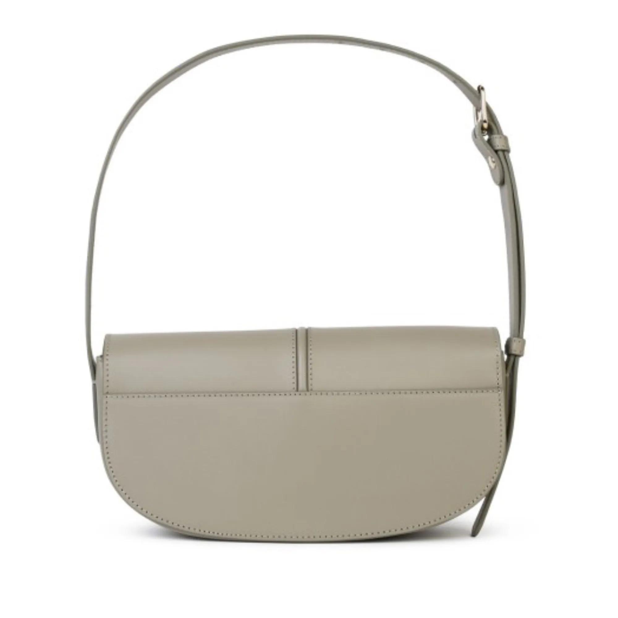 A.P.C. Betty Crossbody Bag In Light Green Matte Leather Grey Schultertasche