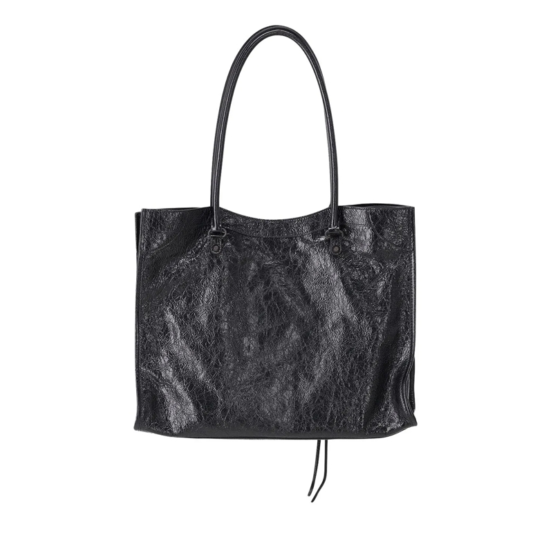 Balenciaga Draagtas Handtasche aus Leder schwarz